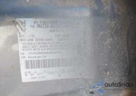 2010 Mazda Mazda6 I Sport z USA, uszkodzony, nr VIN 1YVHZ8BH4A5M22054